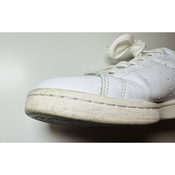 Adidas Stan Smith White Green Leather Low Top Sneakers Shoes Women's 8.5 - Picture 7 of 16